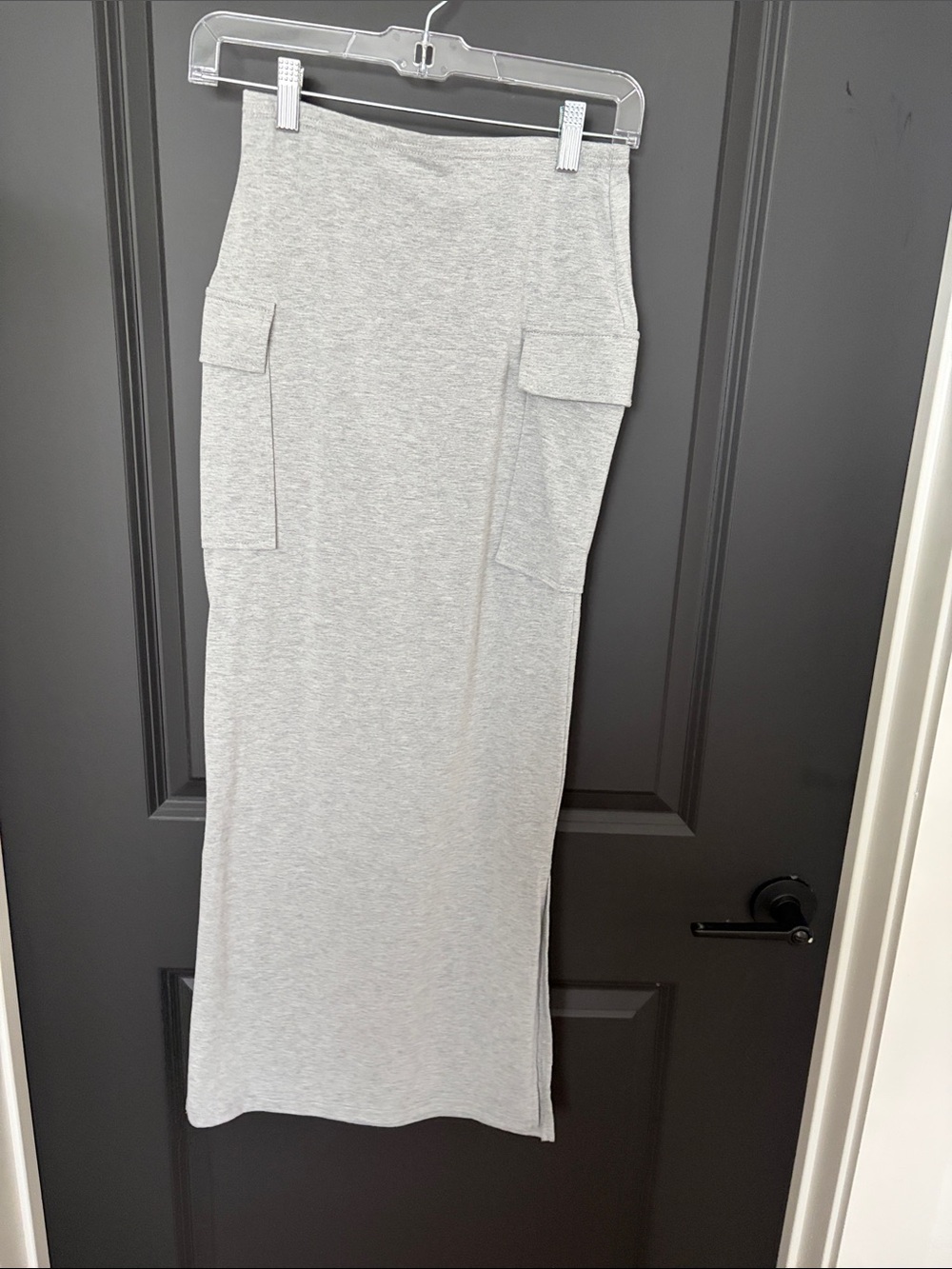 SHEIN Light Gray Maxi Cargo Skirt